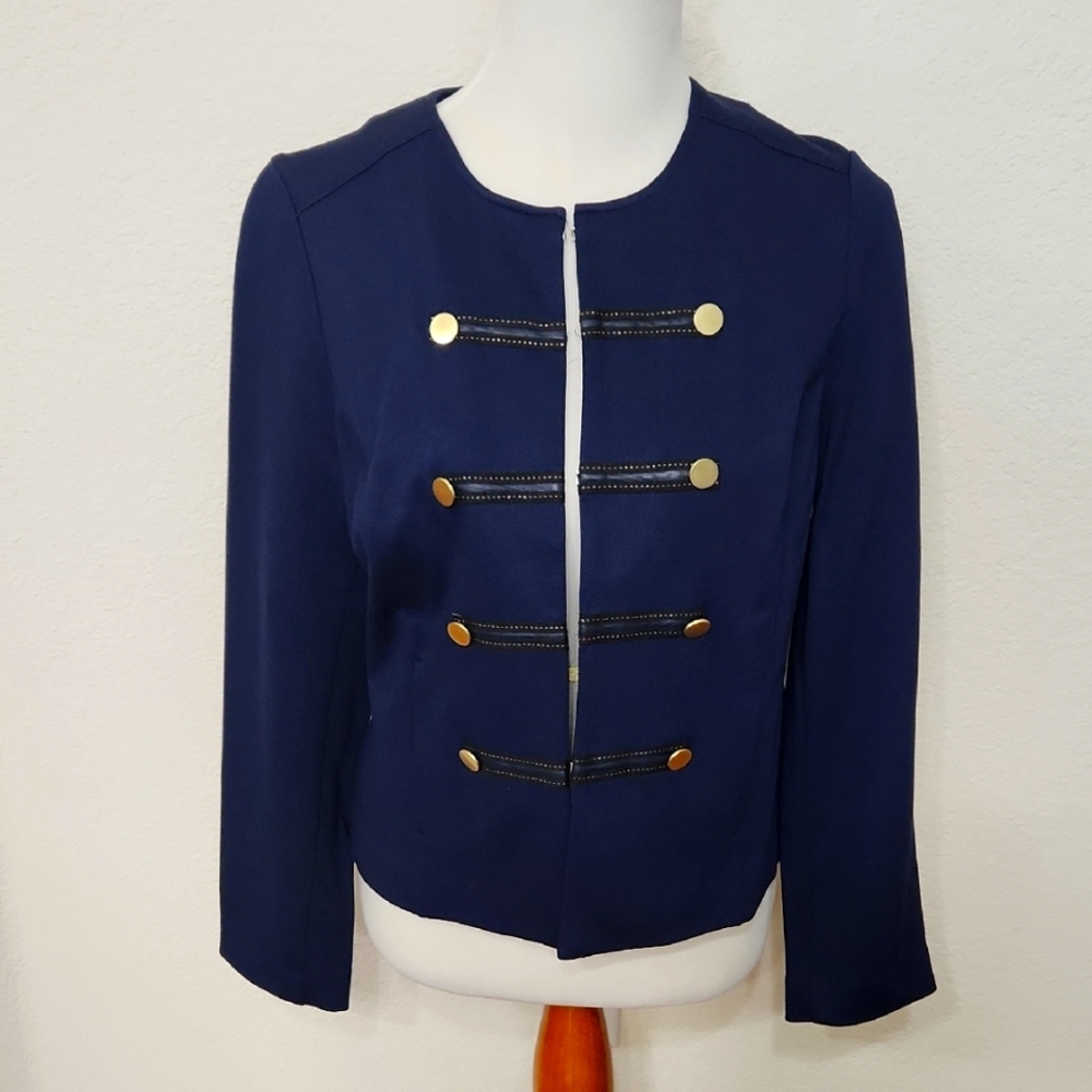 Chico's Size 1 Navy Blazer
